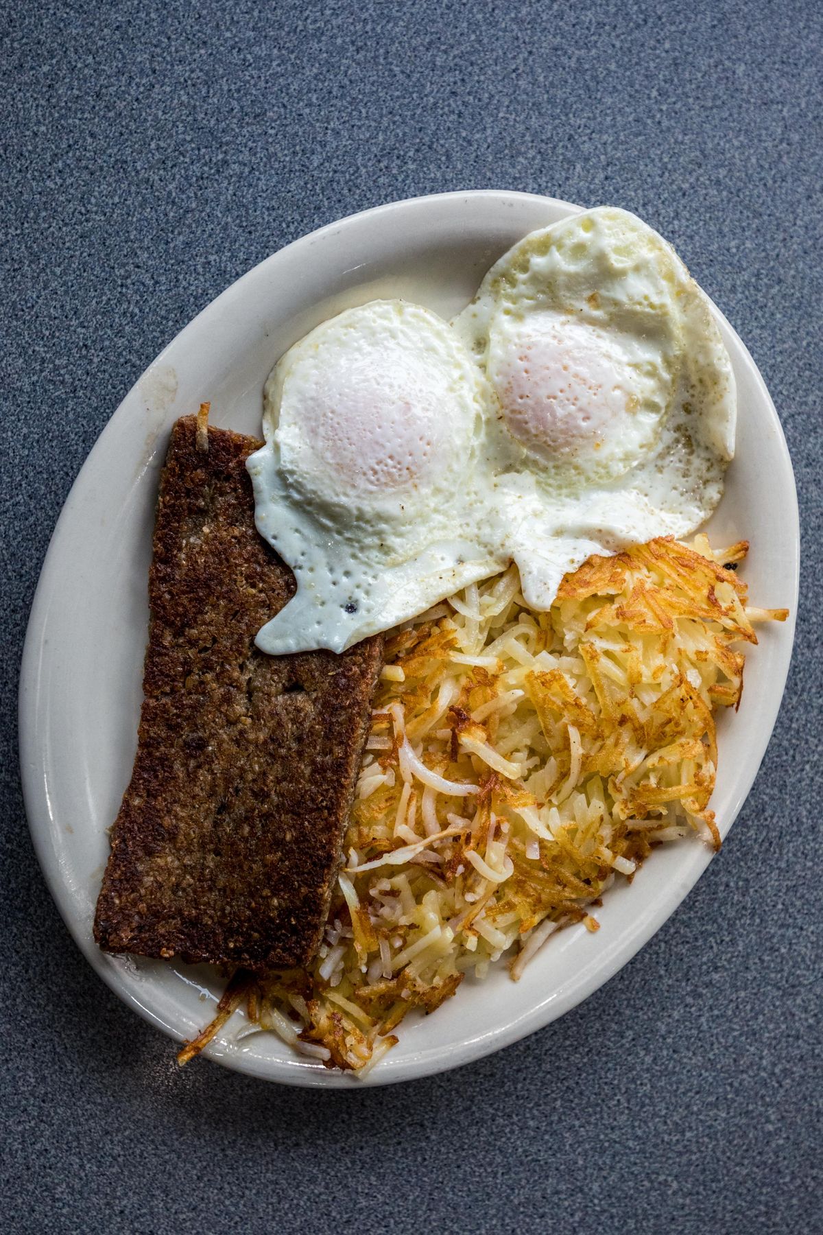 Goetta and Eggs at Camp Washington Chili